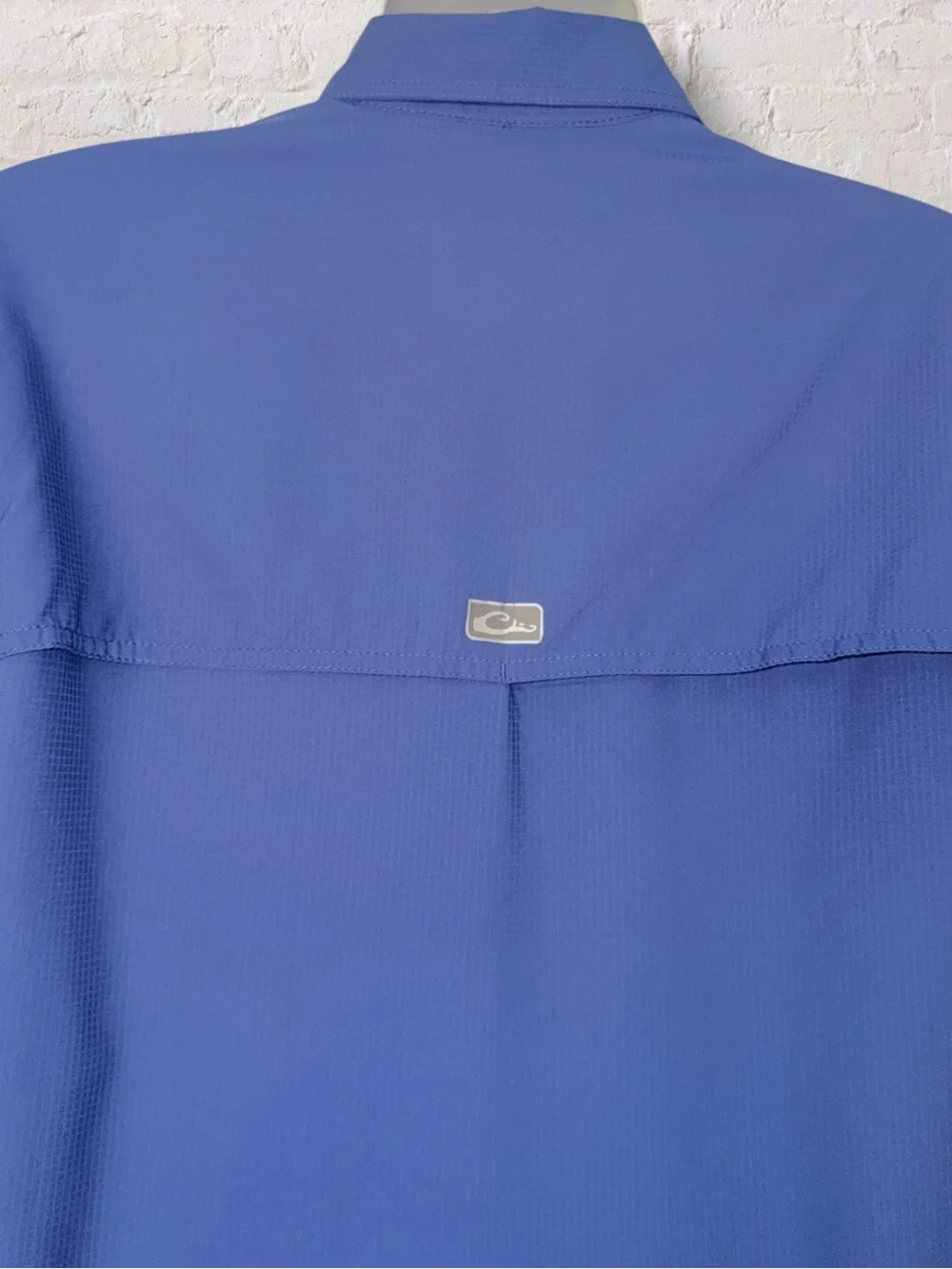 Drake Performance Fishing DPF Shirt Mens Med Blue Vented Short Sleeve Button Up - Picture 5 of 16